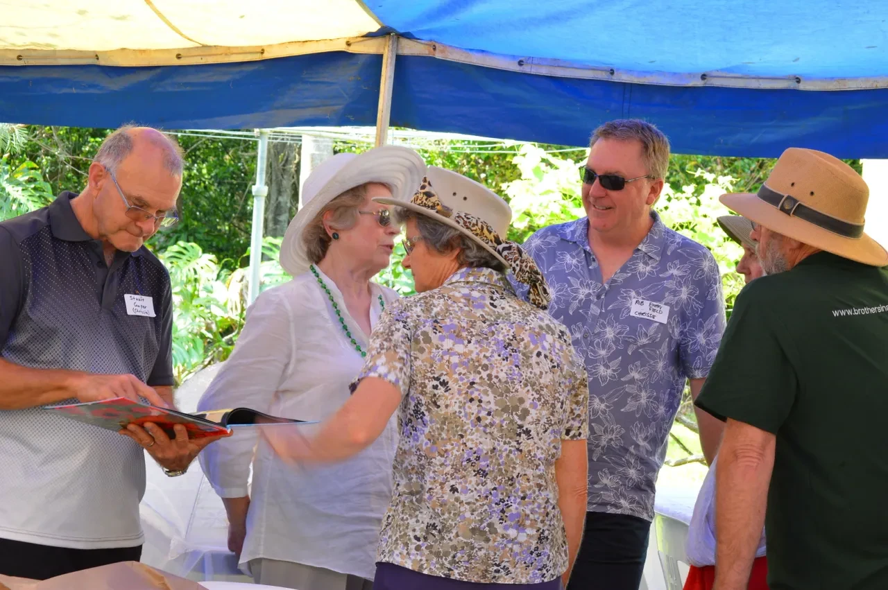 Campbell Family Reunion 2018 — family members under tent